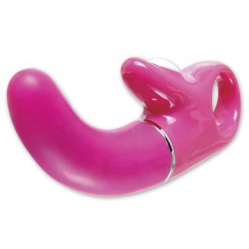 Růžový vibrátor na stimulaci bodu G, vaginy a klitorisu současně - Le Reve Mini G.