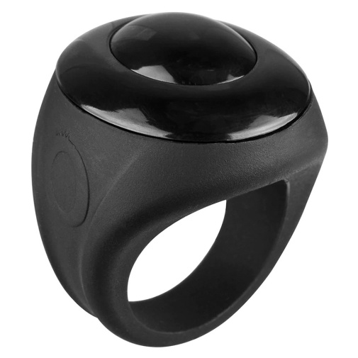 Černý prsten v setu Screaming O slouží jako ovladač mini vibračního vajíčka.