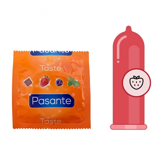Kondomy Pasante Taste Jahoda 1 ks