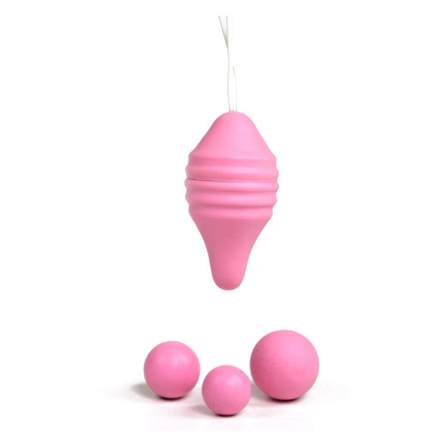 Růžové vibrační vaginální vajíčko Pelvix pro posílení pánevního dna.
