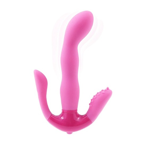 Hedvábný silikonový vibrátor na masáž vaginy, klitorisu a análu zároveň, se třemi druhy vibrací - Proposition.