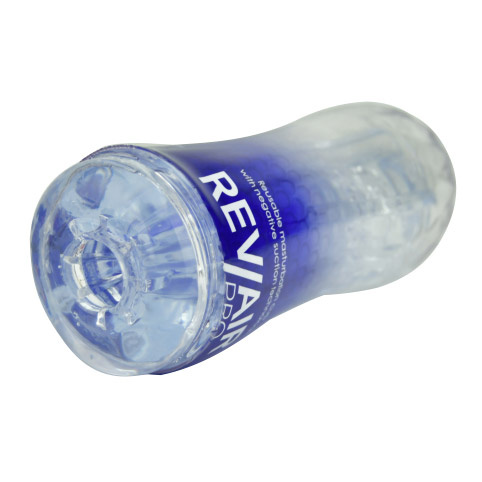 Znovupoužitelný masturbátor Rev Air Pro s technologií sání se přizpůsobí každé tloušťce penisu.