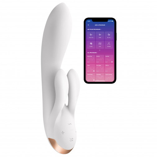 Satisfyer Double Flex smart vibrátor na klitoris a bod G bílý
