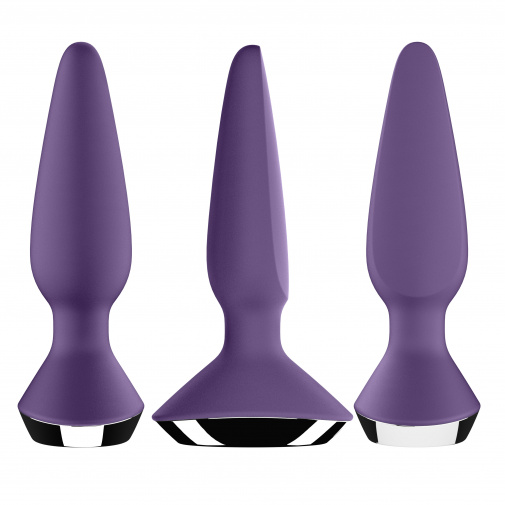 Elegantní anální vibrátor Satisfyer Plug Ilucious 1 ve fialovo-stříbrné variantě. 