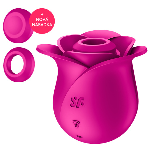Satisfyer Pro 2 Modern Blossom – stimulátor klitorisu ve tvaru růže se dvěma nástavci.