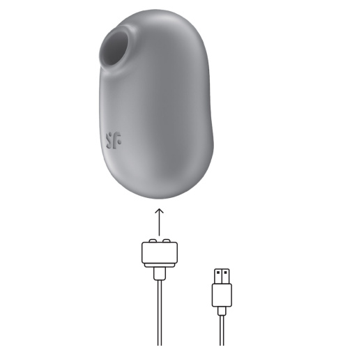 Designový stimulátor klitorisu Satisfyer Pro To Go 2 lze nabíjet USB kabelem. 