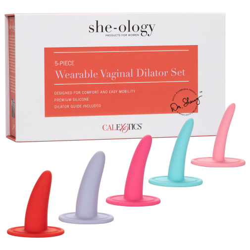 She-Ology vaginální dilatátory v krásných barvách pro ženy trpící vaginismem.