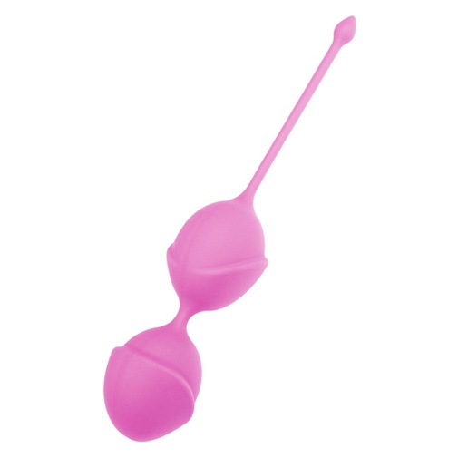 Silikonové venušiny kuličky nepravidelného tvaru Delight Pussy pro posilnění pánevního dna v růžové barvě.