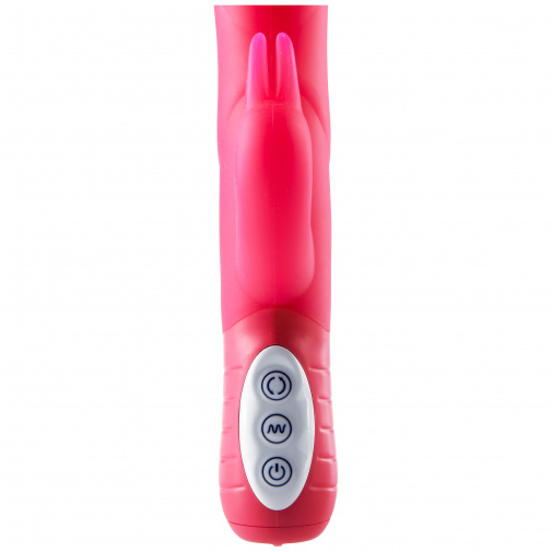 Růžový voděodolný silikonový vibrátor na dráždění klitorisu, vaginy a bodu G zároveň My Favorite G bod v balení. 