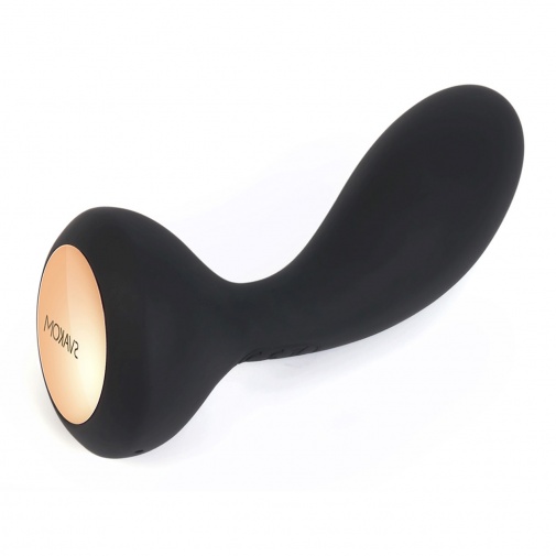 Luxusní silikonový anální a vaginální kolík Svakom Judy v černo – zlaté barvě na stimulaci prostaty pro muže a zároveň dráždění bodu G pro ženy.