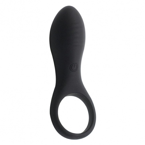 Silikonový erekční kroužek s větším vibračním stimulátorem na klitoris nebo semeníky.