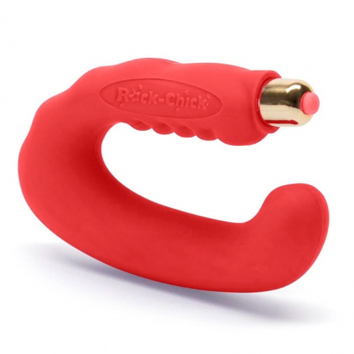 Rock Chick červený silikonový vibrátor na klitoris a bod G
