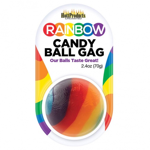 Sladký náustek Candy Ball Gag Rainbow.