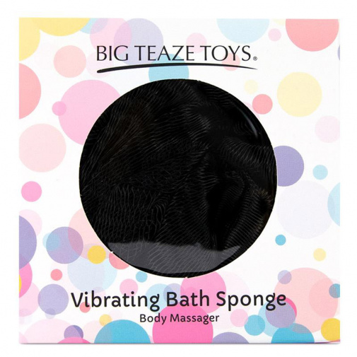 Černá vibrační houba vhodná pro každodenní mytí.