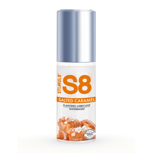 Stimul8 Flavored slaný karamel 125 ml – lubrikant na vodní bázi.
