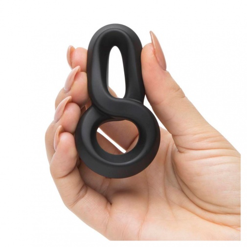 Pružný silikonový dvojitý kroužek na penis Renegade Infinity Ring.