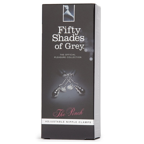 Balení kovových svorek na bradavky The Pinch z kolekce Fifty Shades of Grey.