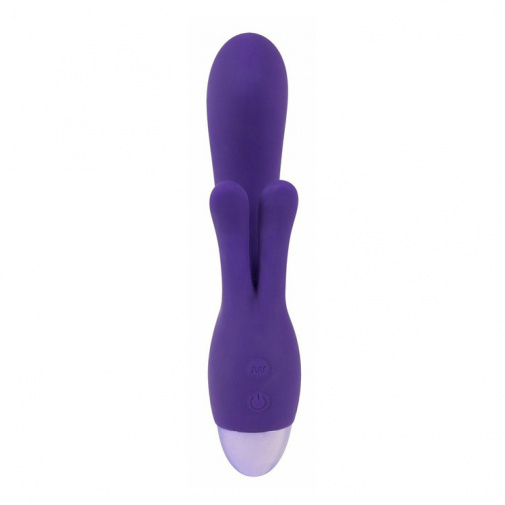 Fialový ohebný vibrátor Sweet Smile rabbit pro stimulaci vaginy, bodu G a klitorisu zároveň.