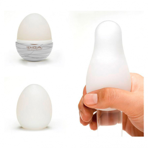 Extra flexibilní masturbátor pro muže ve tvaru vajíčka - Tenga Egg new standard Silky ll.