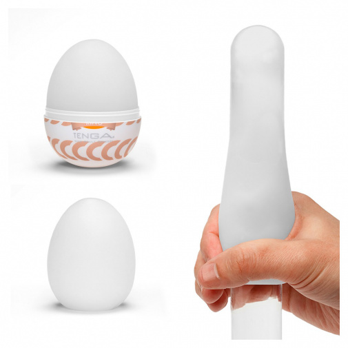 Extra flexibilní masturbátor pro muže ve tvaru vajíčka - Tenga Egg Wonder Ring.