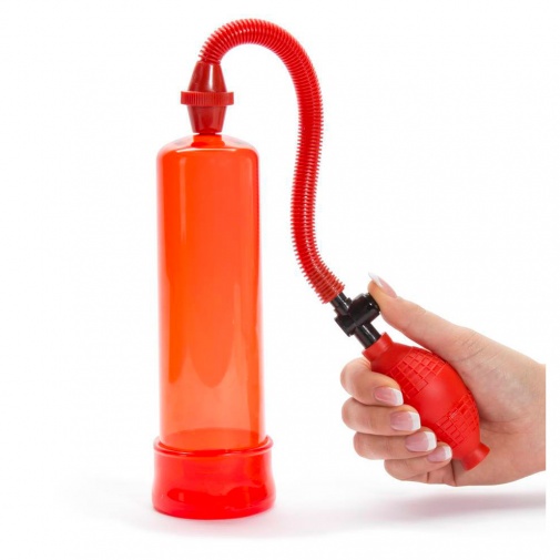Pump Worx Beginner´s červená vakuová pumpa se jednoduše používá.