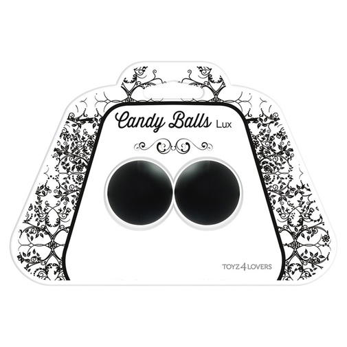 Balení černých venušiných kuliček Candy Lux s hladkým povrchem.