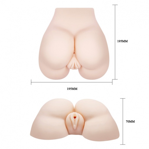 Rozměry realistického masturbátoru Juicy Peach.