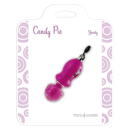 Balení Candy Pie Yeasty mini vibračního vajíčka ve fialové barvě.
