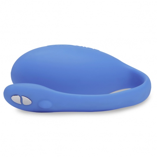 Kvalitní vibrační nabíjecí vajíčko s hedvábným silikonovým povrchem modré barvy ovládaným na dálku.