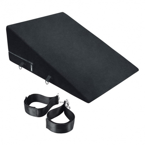 Malý polštář na sex v černé barvě s odnímatelným potahem pro praní v pračce - Whip Smart Tri-Angle.