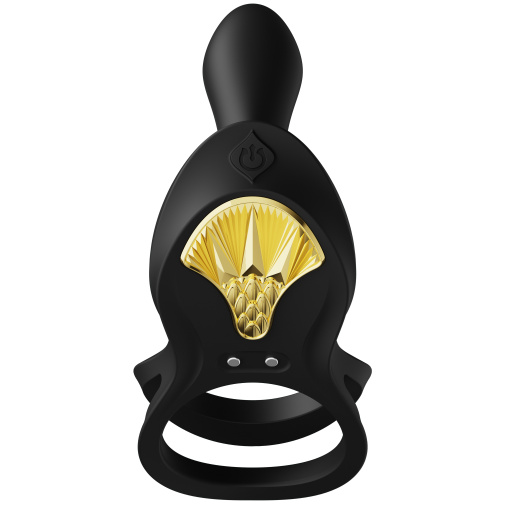 Zalo Bayek Smart vibrátor pro páry s erekčním kroužkem má krásnou černo-zlatou barvu.
