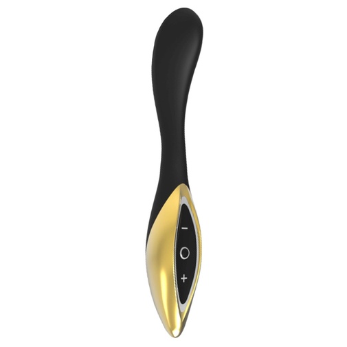 Luxusní silikonový vibrátor Zini Ran v černo-zlaté barvě