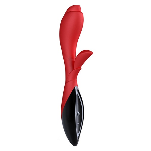 Luxusní vibrátor v krásné červené barvě se stimulátorem klitorisu