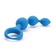 Hedvábně jemné, silikonové anální kuličky Love Beads v modré barvě.