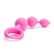 Hedvábně jemné, silikonové anální kuličky Love Beads v růžové barvě.