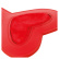Darkness Paddle – červená kožená plácačka s kožešinkou ve tvaru srdce.