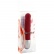 Malý pevný vibrátor v červené variantě s jemně zvlněným povrchem pro lepší stimulaci v balení - Lady Love.