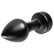 Unisex černý anální kolík Mini Luv Plug ve tvaru kapky. 