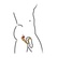 Erekční kroužek Mr.Hook umístěný na kořenu penisu se smyčkou zavedenou v mužském anusu.