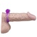 Jednoduchý vibrační kroužek na penis Basic ve fialové barvě nasazený u kořene penisu. 