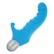 Modrý vibrátor Fonzie se zakřivenou špičkou a výstupkem na stimulaci klitorisu.