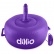 Nafukovací křeslo Dillio ve fialové barvě s ovladačem vibrací.