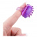 Fialový vibrátor na prst s výstupky na povrchu pro extra stimulaci - Screaming O Fingo Tips.