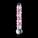 Skleněné dildo Icicles No. 7 s růžovými perličkami na povrchu pro intenzivnější stimulaci.