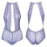 Krajkový krátký bodysuit v levandulové barvě od značky Kissable.