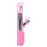 Rotační a vodotěsný vibrátor Magic Tales Sweet Pink Dolphin na klitoris s perličkami v růžovo-průhledné barvě.