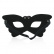 Maska na oči z umělé kůže v elegantním tvaru motýla s pružným popruhem.