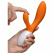 Vibrátor Lelo Ina 2 Orange stimuluje klitoris i bod G zároveň.