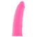Detail zblízka na ohebné, mírně žilnaté a zakřivené dildo v růžovém provedení - Dillio Slim 7.