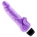 Premium fialový silikonový vibrátor s žilnatým povrchem a stimulátorem klitorisu.